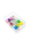 Plastic Headed Safety Pin Colored 10 Pieces 4 cm