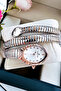 Snake Watch Model - Women's Wrist Watch, Waterproof Rose Silver Steel Band - Bracelet Gift Dkby2046C6 - 2
