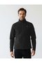 Men's Softshell Black Waterproof and Windproof Jacket with Fleece Inside - 3