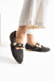 Women's Smoked Wool Buttoned Winter Ballerina Shoes for Home and Outdoor Use - 7