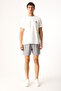 Men's Alex 100% Linen Shorts with Elastic Waist - Gray