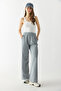 Women's Elastic Waist Cotton Crinkle Pants - Gray - 5