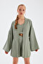 Casual Kimono with Belt Detail - Green - 5