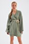 Casual Kimono with Belt Detail - Green - 3