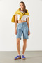 Women's Gabriel Med Blue Regular Fit Jean Shorts - Med Blue - 2