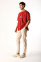 Men's Alfred Elastic Waist Linen Trousers - Beige - 3