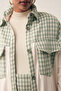 Patent Leather Houndstooth Shirt - Green - 6