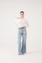 Women's Blue High Waist Wide Leg Carino Jean - 2