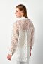 Patterned Tulle Shirt - Stone - 5
