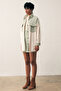 Patent Leather Houndstooth Shirt - Green - 5