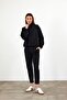 Women's Norah Collar Detailed Regular Fit Sweatshirt - Black - 3