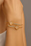 Gold Geometric Stone Double Row Women's Bracelet