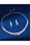 Stylish Crystal Stone Necklace Earrings Bridal Henna Engagement Set - 2