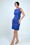 Women's Self-Tailored Short Dress with Side Buttons, Slim Fit