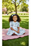 Frilly Floral Patterned Girl's Dress - 4