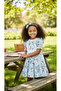 Frilly Floral Patterned Girl's Dress - 3