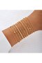 11-Piece Gold-Tone Chain Bracelet Set Elegant & Adjustable - 2