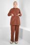 Velvet Suit with Belted Trousers 44342 - 3