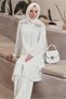 Stone Detail Pants Suit 45455 - 4