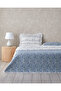 Blossom Stripe Multi-Purpose Single Bed Cover Set 160X220 cm Blue - 2