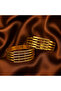 Rib Clamp Gold Stainless Steel Bracelet - 2
