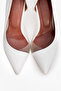 653 White Skin Heeled Women's Shoes - 2