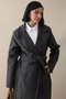Henry Double Breasted Collar Stash Coat - Anthracite - 2