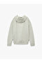 Kangaroo Pocket Hooded Long Sleeve Hoodie with Rubber Detail - 4