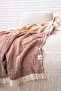 The View Jacquard Cotton Textured Sofa Throw Blanket Brown 130X170 cm - 5