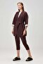 Quilted Linen Quilted Jacket Wine - 3