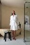 Waffle Textured Pike Bathrobe White - 3