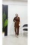 Scuba Crepe Fabric Zippered and Waist-Tied Hijab Suit-Brc1305-1 - 4