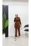 Scuba Crepe Fabric Zippered and Waist-Tied Hijab Suit-Brc1305-1 - 3