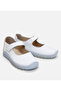 Women's Leather White Flexible Sole Comfort Shoes - 2