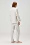 Lino Linen Shirt Pajamas Off White / Black Stripes - 2