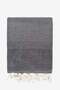 Tan Textured Peshtemal Black 100X175 cm