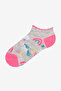 Girl's Rainbow White 4-Piece Booties Socks - 3