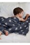 Star Jacquard Fluffy Baby Blanket Navy Blue 75X145 cm - 2