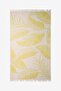 Moriah Yaprak Jacquard Peshtemal Yellow, with Carrying Bag 90X160