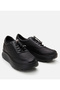 Genuine Leather Black Women's Sports Shoes - 2
