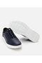 Genuine Leather Navy Blue Men's Casual Shoes - 7