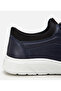 Genuine Leather Navy Blue Men's Casual Shoes - 3