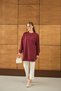 Women's Arma Detail Casual Tunic Claret Red - 4