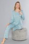 Long Sleeve Pajama Set Seasonal Viscose 790-64 - 3
