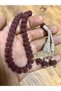 Trabzon Hand Knitted Burgundy Blue Kazaz Rosary - 7