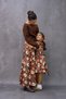 Vintage Coffee Daisy Patterned Satin Mother Skirt and Girl's Flared Dress (Sold Separately) - 4