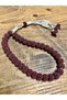 Trabzon Hand Knitted Burgundy Blue Kazaz Rosary - 6