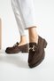 Buckled Suede Bitter Brown Casual Loafer - 3