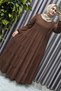 Women's Hijab Clothing Plus Size 5 Layers Indonesian Crepe Dress - 2