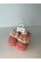 Lace-Up Stretchy Pink Booties - 4